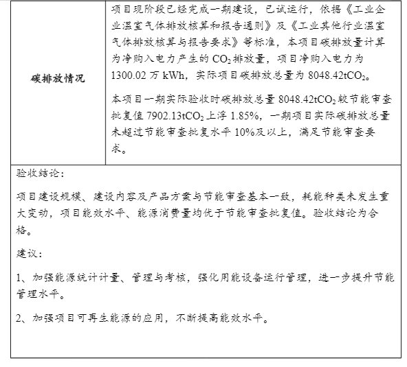 山东兴元新能源科技有限公司年产2万吨锂电涂碳铝箔项目（一期）节能验收公开文件