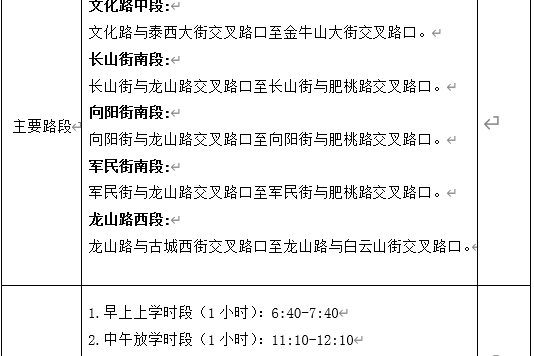 最新发布！事关城区学校周边主要路段和时段～